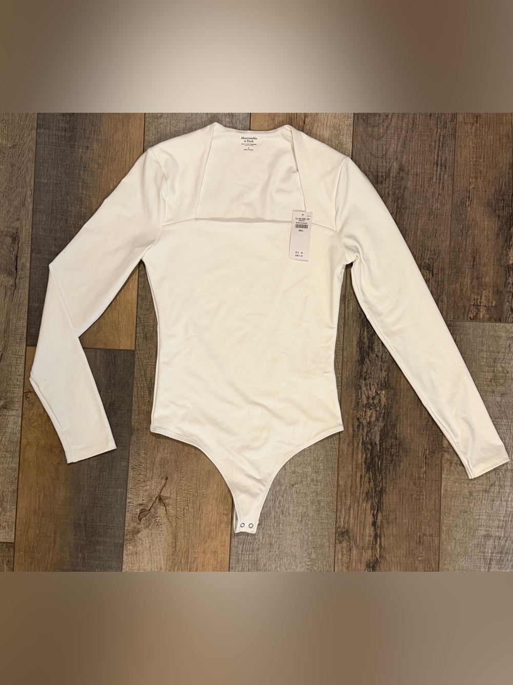 Abercrombie & Fitch White Long-Sleeve Bodysuit NWT